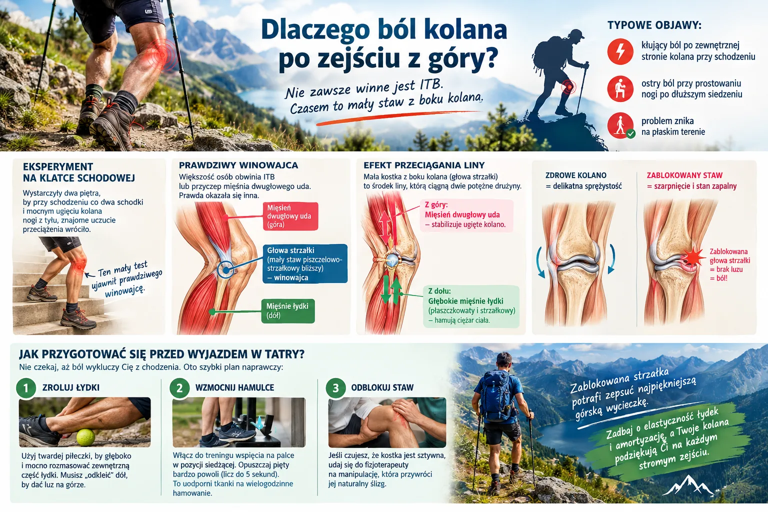 Ból z boku kolana przy schodzeniu z gór? Zaskakujące śledztwo